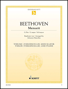 Cover for Minuet in G Major, WoO 10/2 : Schott by Hal Leonard