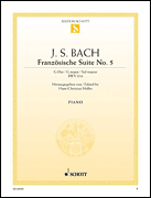 Cover for French Suite No. 5 in G Major, BWV 816 : Schott by Hal Leonard