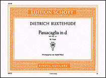 Cover for Passacaglia in D Minor, BUX WV 161 : Schott by Hal Leonard