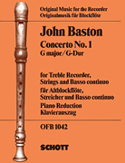 Product Cover for Concerto No. 1 in G Major for Treble Recorder and Piano Reduction Schott  by Hal Leonard