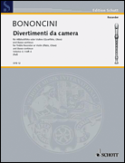 Product Cover for Divertimenti da camera, Volume 4 for Treble Recorder (Violin, Flute, Oboe) and Basso Continuo (Piano) Schott  by Hal Leonard