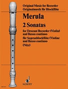 Product Cover for 2 Sonatas for Descant Recorder and Basso Continuo Schott  by Hal Leonard