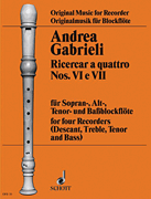 Product Cover for Ricercari a quattro Nos. VI e VII - for 4 Recorders (SATB) – Score Schott  by Hal Leonard