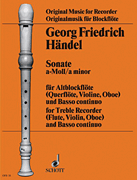 Product Cover for 4 Sonatas: No. 4 in A minor, Op. 1 for Treble Recorder and B.C. Schott  by Hal Leonard