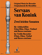 Product Cover for 2 Easy Sonatas (in D minor and G minor) for Treble Recorder and Basso Continuo Schott  by Hal Leonard