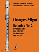 Cover for Sonatina 2 Soprano Recorder/piano : Schott by Hal Leonard