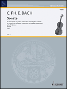 Product Cover for Sonata in G minor, Wq88 for Viola (or Viola da gamba/Cello) and Harpsichord obligatory Schott  by Hal Leonard