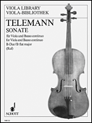 Cover for Viola Sonata in B-flat Major : Schott by Hal Leonard