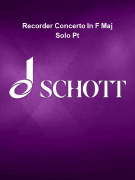 Recorder Concerto In F Maj Solo Pt