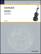 Cover for Viola Sonata  Viola/piano : Schott by Hal Leonard