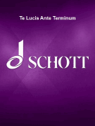 Te Lucis Ante Terminum for Mixed Chorus and Chamber Orchestra