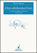 Cover for Dem Unbekannten Gott : Schott by Hal Leonard