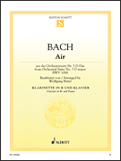 Air from Orchestral Suite No. 3 in D Major BWV 1068 Arranged for Clarinet and Piano