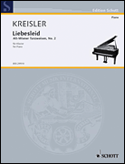 Cover for Kreisler Liebeslied S.pft : Schott by Hal Leonard