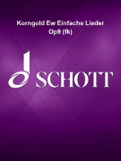 Korngold Ew Einfache Lieder Op9 (fk)