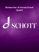 Boismortier Jb Sonate E-moll Op34/3