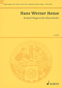 Cover for Henze Hw Richard Wagnersche Klav-lieder : Schott by Hal Leonard