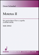 Product Cover for Schnebel D Motetus 2 (ricercar)  Schott  by Hal Leonard