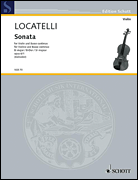 Product Cover for Locatelli Sonate Bbmaj Op 6/1  Schott  by Hal Leonard