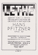 Product Cover for Pfitzner H Lethe Op37  Schott  by Hal Leonard