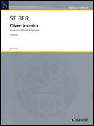 Divertimento for Clarinet and String Quartet – Score and Parts