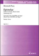 Epistolae for SATB Choir Divisi and Organ (Latin, German)