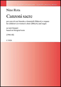 Canzoni Sacre for Children's or Women's Choir and Organ