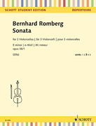 Sonata in E Minor, Op. 38, No. 1 for 3 Cellos Schott Student Edition Repertoire Level 3
