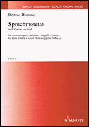 Spruchmotette for SAA Chorus Acappella (German)
