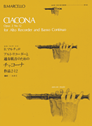 Ciacona Op. 2 No. 12 for Alto Recorder and Basso Continuo