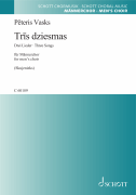 Tris Dziesmas (Three Songs) for Male Choir TTBB in Latvian