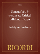 Sonatas Vol. 3 (Nos. 24-32) Critical Edition, It/sp/pr