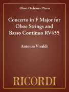 Concerto in F Major for Oboe Strings and Basso Continuo RV455 Oboe and Piano Reduction