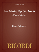Ave Maria, Op. 52, No. 6 Violin and Piano