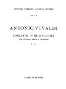 Concerto in D Major for Violin Strings and Basso Continuo RV231 Score