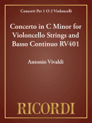 Concerto in C Minor for Violoncello Strings and Basso Continuo RV401 Score