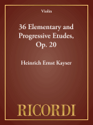 36 Elementary and Progressive Etudes, Op. 20 Violin Method