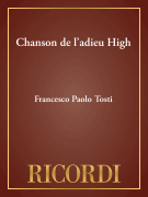 Chanson de l'adieu High Vocal Solo