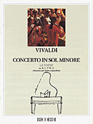 Concerto in G Minor for Flute Strings and Basso Continuo “La Notte,” Op.10 No2, RV439 Flute with Piano Reduction