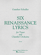 6 Renaissance Lyrics (1962) Study Score
