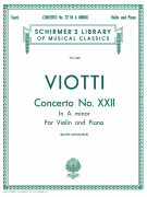 Concerto No. 22 in A Minor Schirmer Library of Classics Volume 443<br><br>Score and Parts