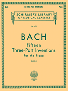 15 Three-Part Inventions Schirmer Library of Classics Volume 1498<br><br>Piano Solo