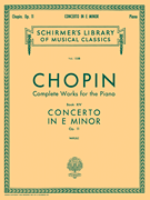 Concerto No. 1 in E Minor, Op. 11 Schirmer Library of Classics Volume 1558<br><br>Piano Solo