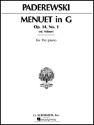 Menuet in G, Op. 14, No. 1 Piano Solo