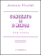 Concerto in D Minor, Op. 3, No. 6 Score and Parts