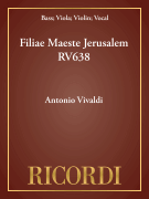 Filiae Maeste Jerusalem RV638 Critical Edition Score