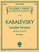 Complete Variations Schirmer Library of Classics Volume 2038<br><br>Piano Solo