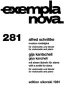 Alfred Schnittke – Musica Nostalgica and Giya Kancheli – With a Smile for Slava for Cello and Piano Reduction