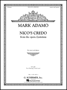 Nico's Credo from <i>Lysistrata</i> Tenor and Piano