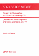 Concerto For Alto Saxophone And Strings Op. 79 Pocket Score